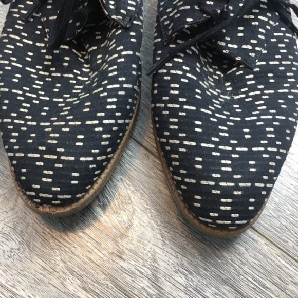 MADEWELL Black/White Leather/Fabric Oxford Shoes 7 - Picture 2 of 10